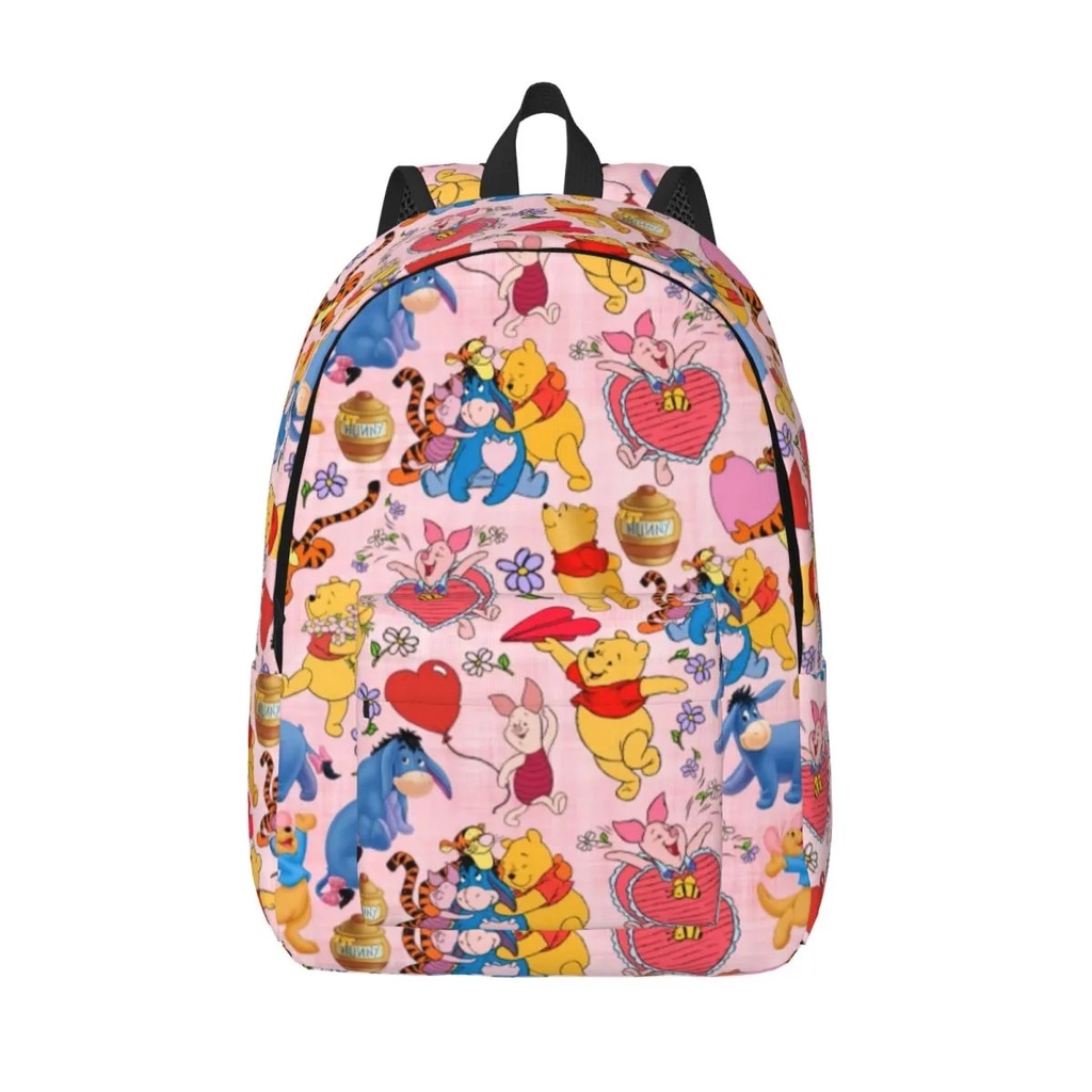 【Disney Cartoon Eeyore Backpack for Boy Girl Kids Student School Book Bags Winnie The Pooh Daypa