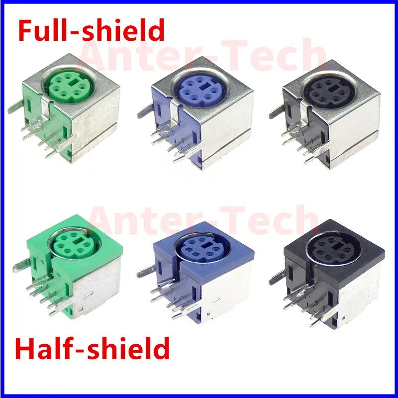 1Pcs PS2 Keyboard Socket PS2 6 Pin Female Socket Jack Connector On PCB