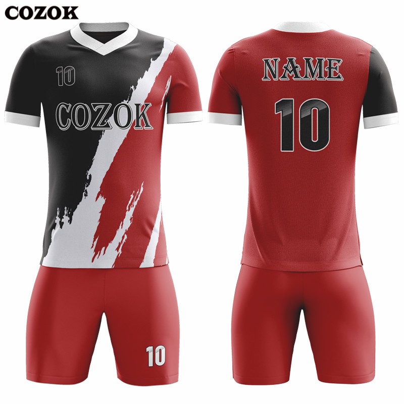 Soccer Jerseys Sets for Team Digital Print Logo Name Soccer Uniform