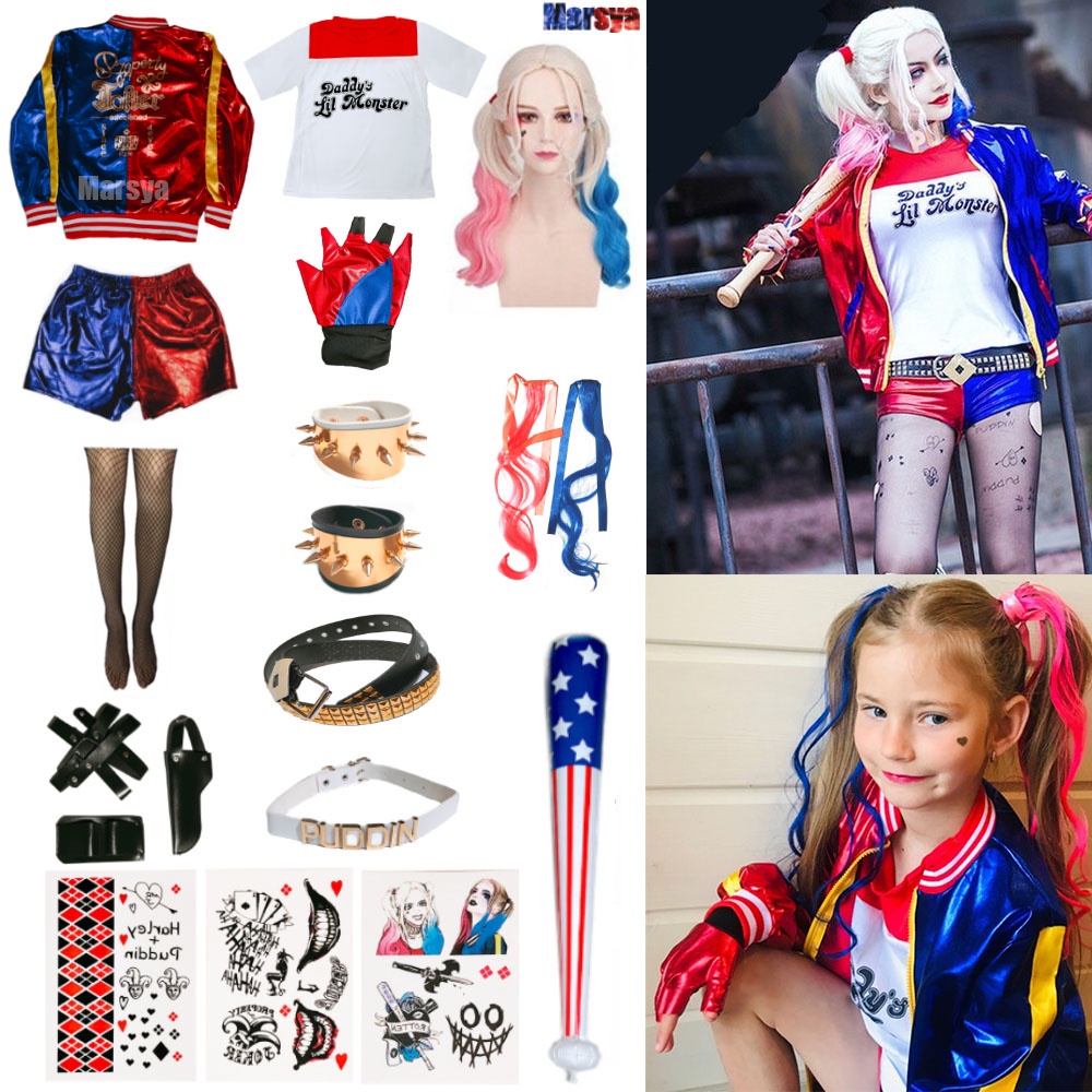 Shop halloween kids costume harley quinn for Sale on Shopee Philippines