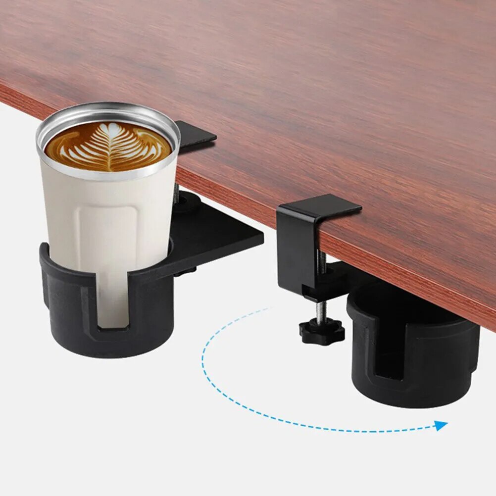 Mug Stand Table Side Cup Clip Securing Computer Desk Clamp Alloy Fixer ...