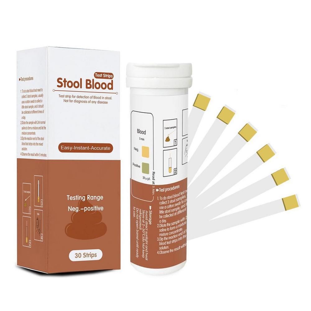 30 Sheets Stool Blood Test Strips for Monitoring Fecal Occult Blood