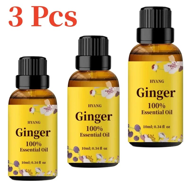 ☻3pcs Belly Drainage Ginger Oil Lymphatic Drainage Ginger Oil Slimming Tummy Ginger Oil Ginge