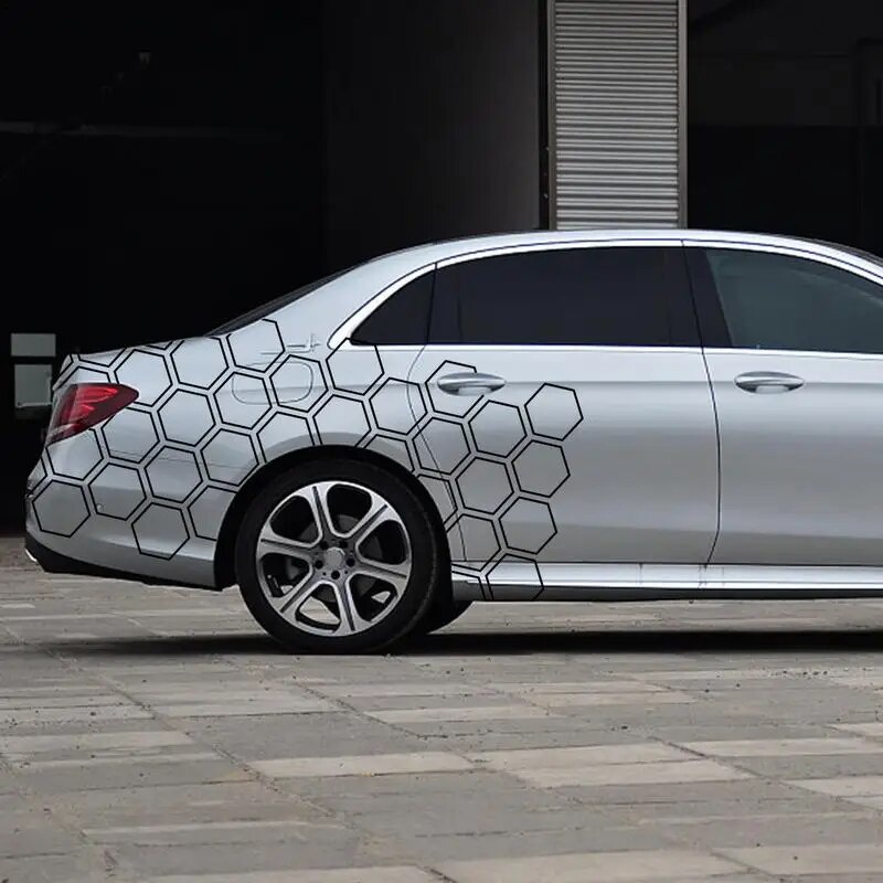 Honeycomb Car Stickers Car Full Wrap Sticker Geometric Pattern Cute ...