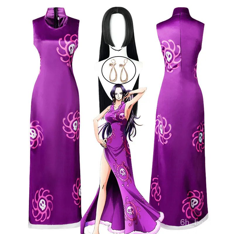 ♀Anime Boa Hancock Cosplay Costumes Wig Hancock Cosplay Dresses Uniform