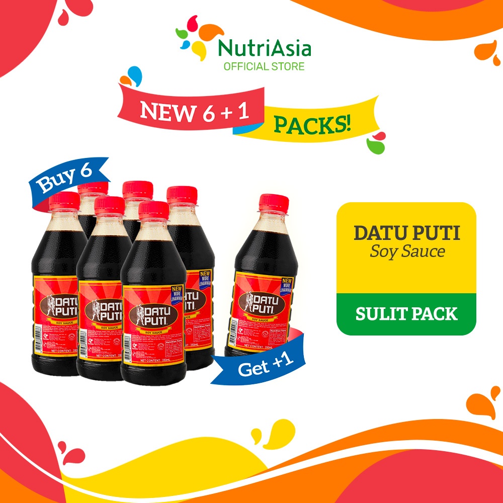 Datu Puti Soy Sauce 6+1 Sulit Pack (350ml) | Shopee Philippines