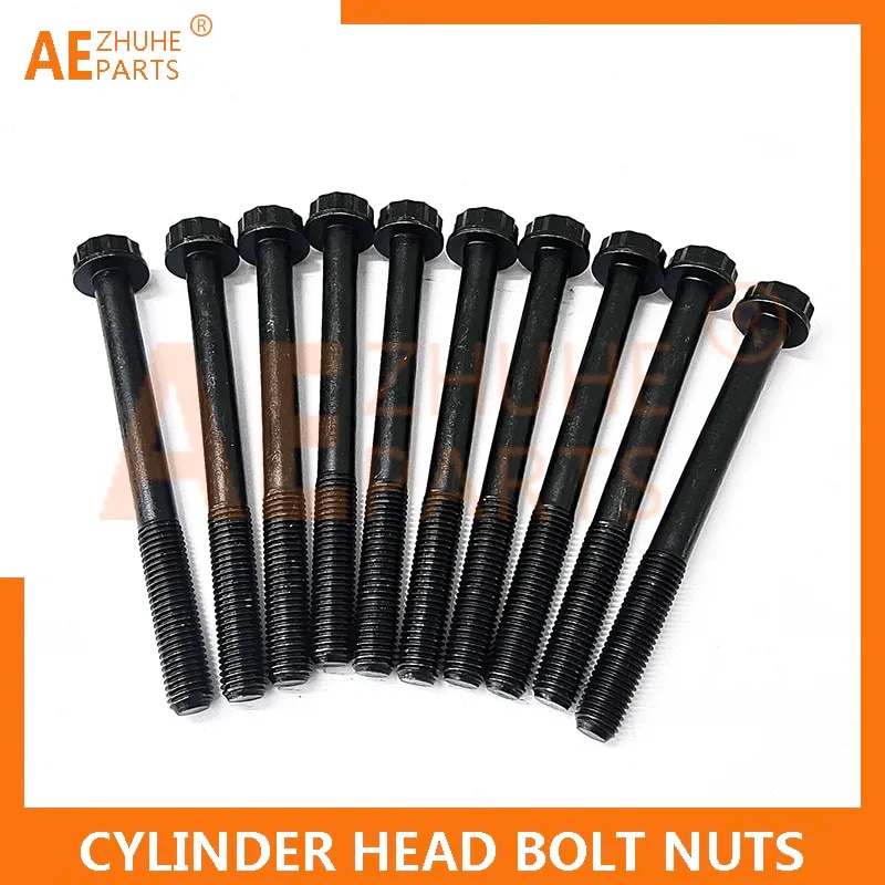 ۞Engine Cylinder Head Bolts Screw Nuts For ISUZU C240 4JG2 4JB1