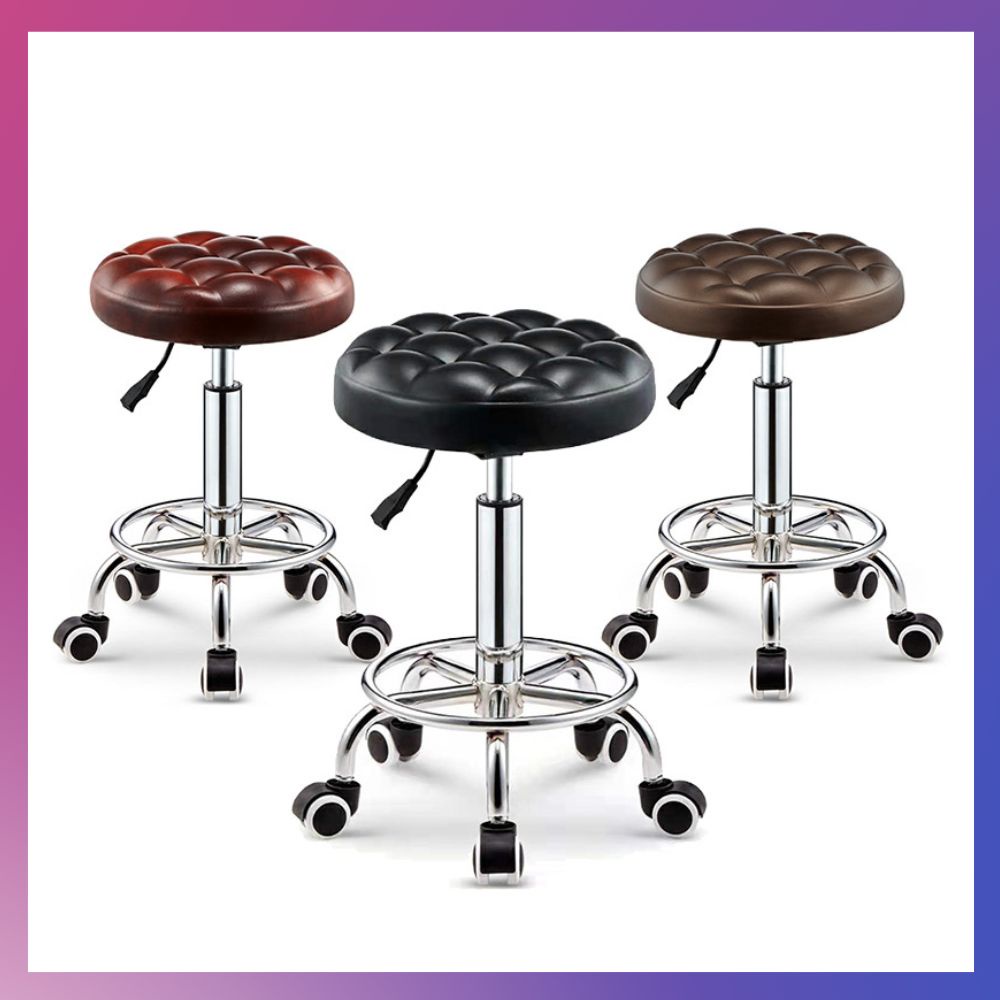 ☇R&Y Hydraulic Stool Chair Round Adjustable Stool For Office & SPA