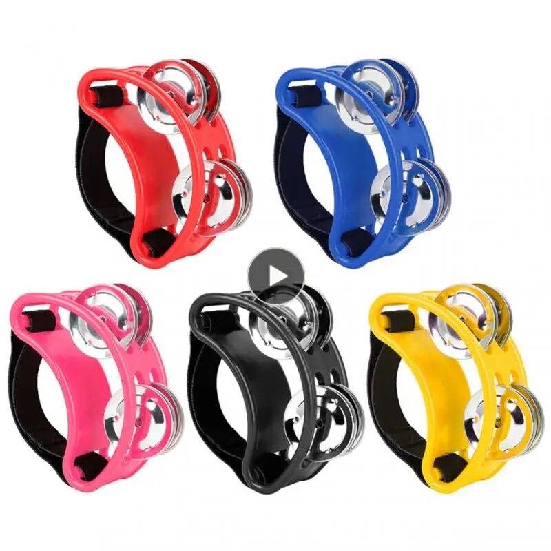 ⚡Black Elliptical Cajon Box Drum Companion Jingle Tambourine Percussion