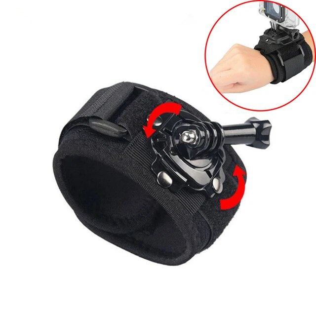 ☆360 Degrees Wrist Band Arm Strap Belt Tripod Mount for GoPro Hero 11 ...