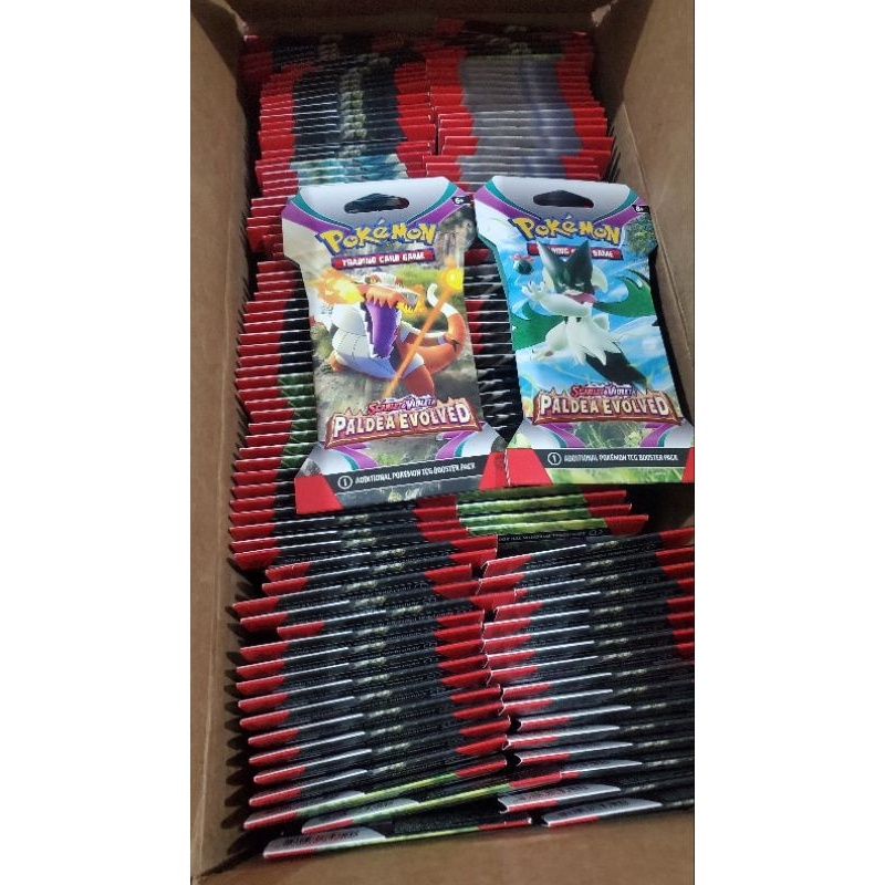 Pokemon TCG Tamper Proof Paldea Evolved Sleeved Booster Pack For Sealed