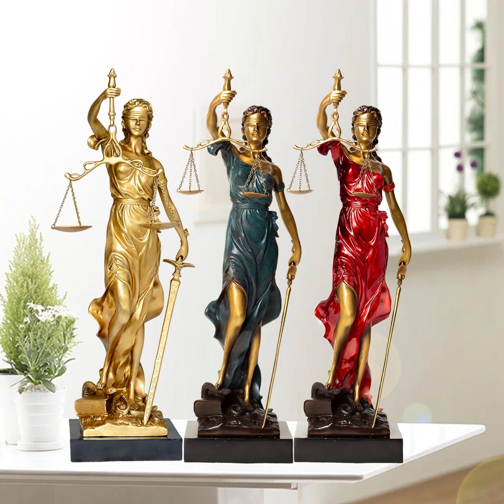 49cm Bronze Lady Justice Statue Bronze Sculpture Of Blind Lady of