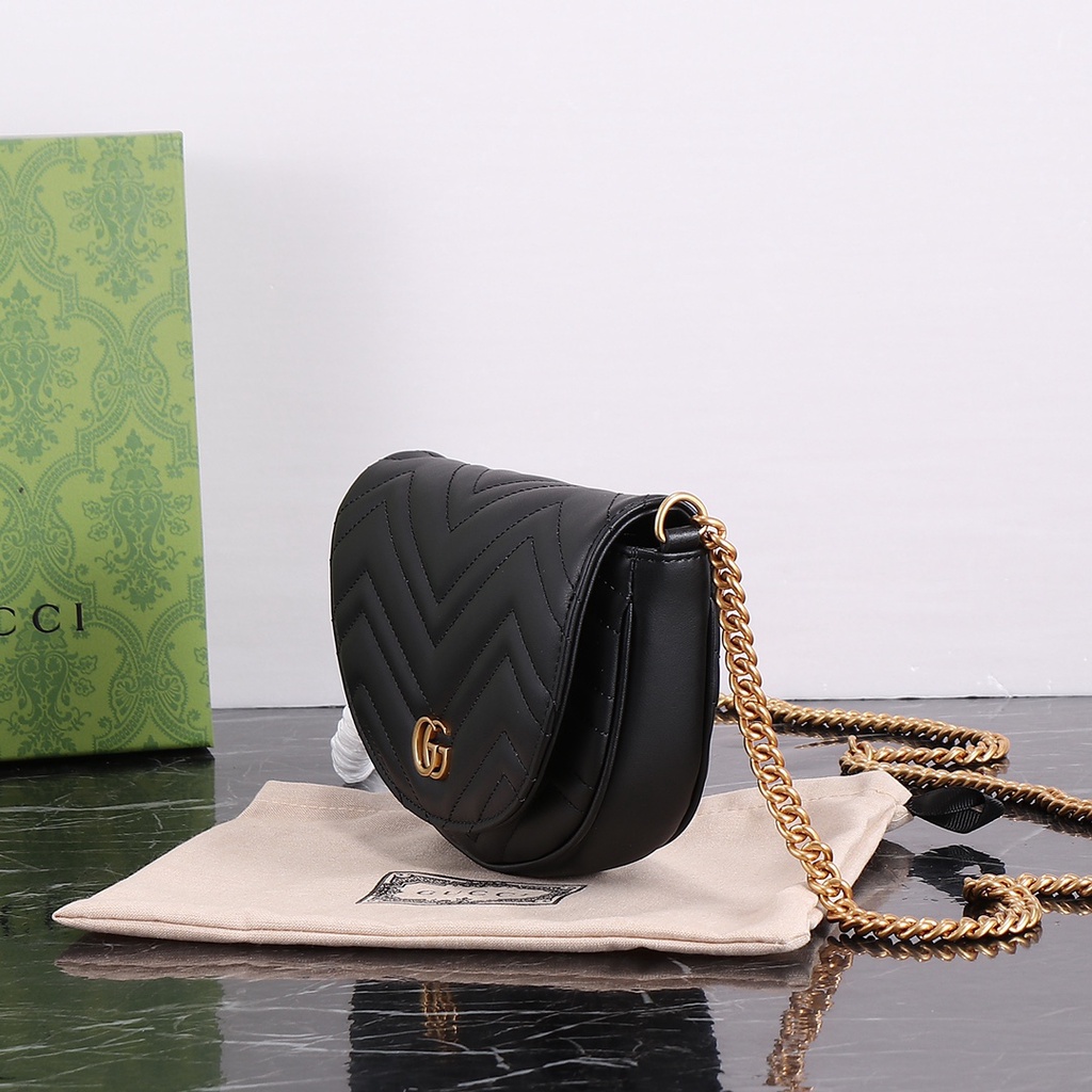 GUCCI Marmont mini 20cm 14cm 4cm 746431 shoulder bags black