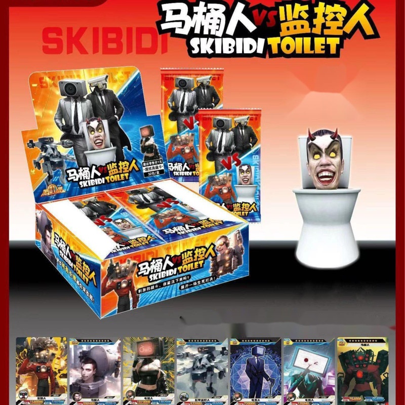Skibidi Toilet Card Game For Kids Toy Skibidi Toilet Speakman TvMan