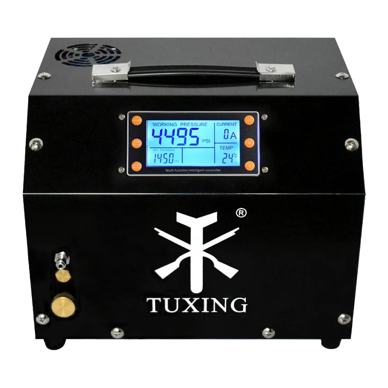 ★TUXING 4500Psi 300Bar 12V PCP Air Compressor Digital Control Auto Stop ...