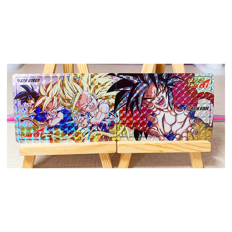 【2pcs/set Dragon Ball Z GT Refraction Process Super Saiyan Heroes ...