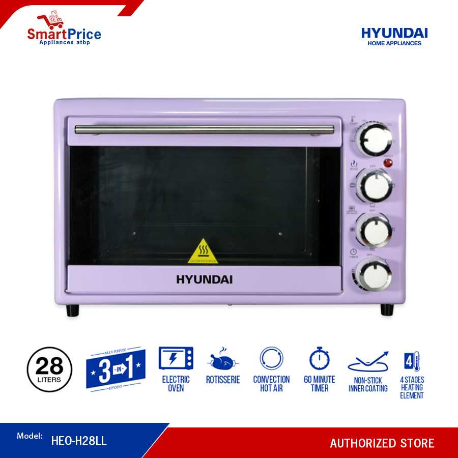 Hyundai HEOH28LL Electric Oven with Rotisserie and Convection Function Shopee Philippines