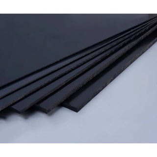 2pcs Black Abs Plastic Sheet Board Model Solid Flat for DIY