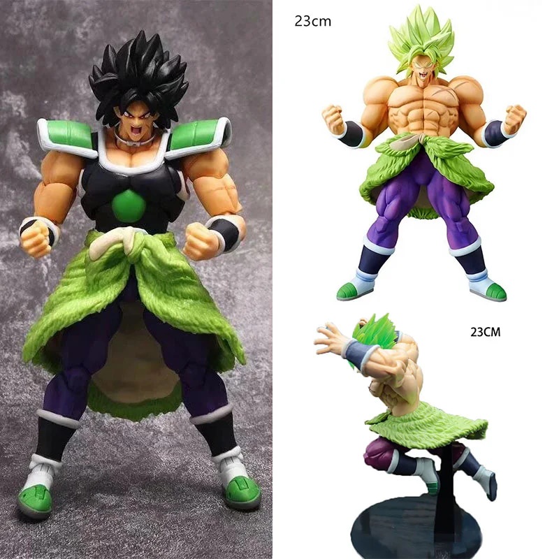 ♨Bandai Dragon Ball Angry Broly Figure Green Hair Dark Fighting Broly ...