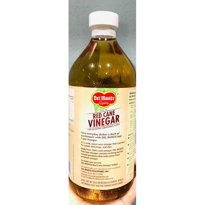 Del Monte Red Cane Vinegar 490mL Shopee Philippines