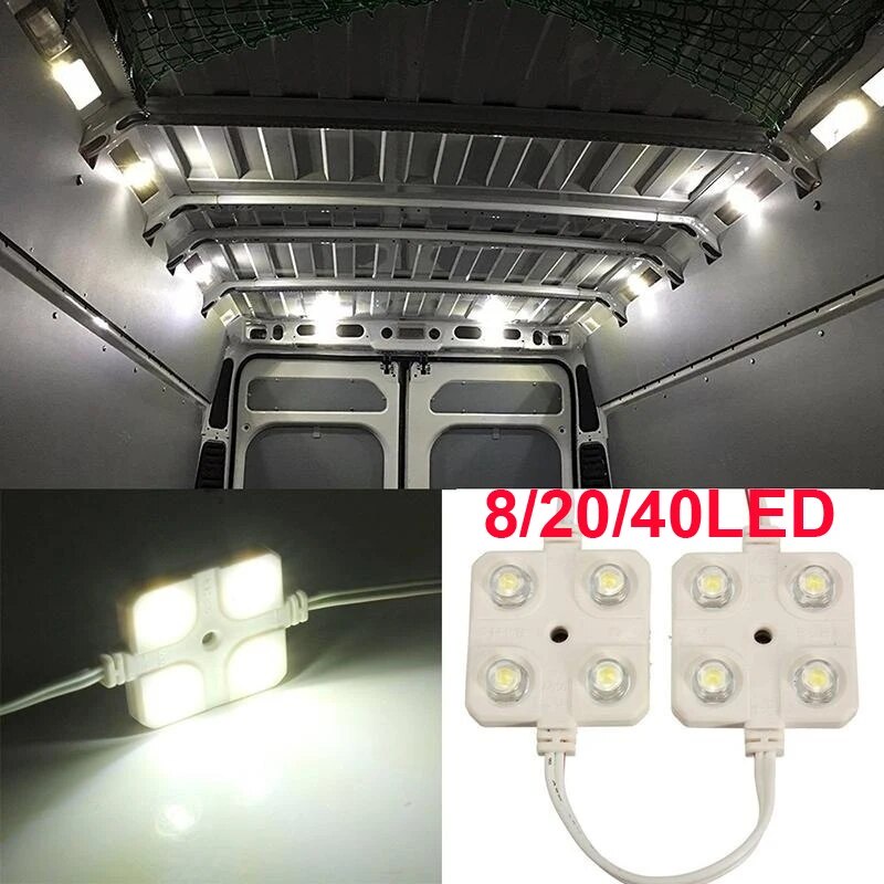 8/20/40 LED Car Roof Light Kit Van Interior Ceiling Lighting Cargo for ...