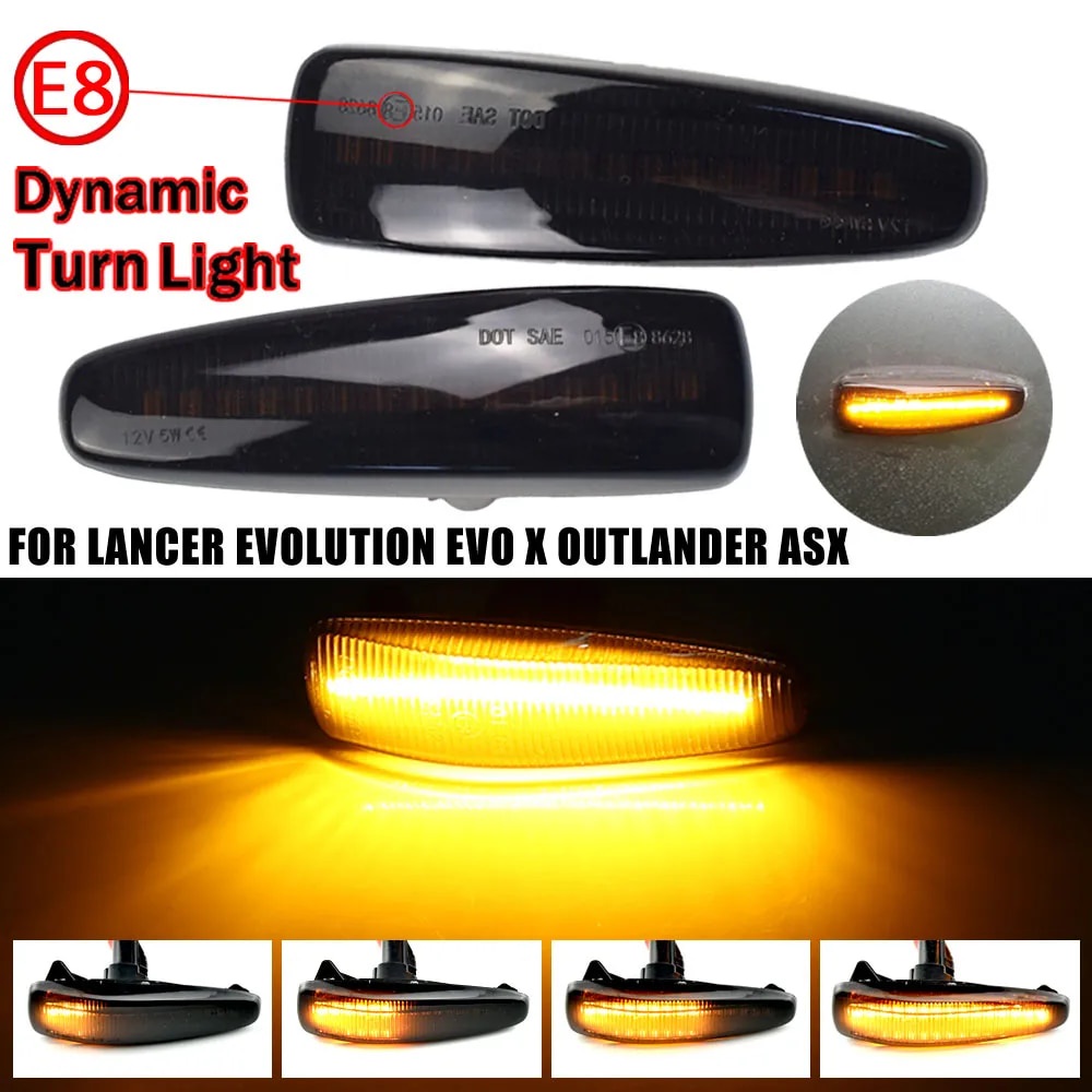 LED Dynamic Turn Signal Side Marker Sequential Light For Mitsubishi ...