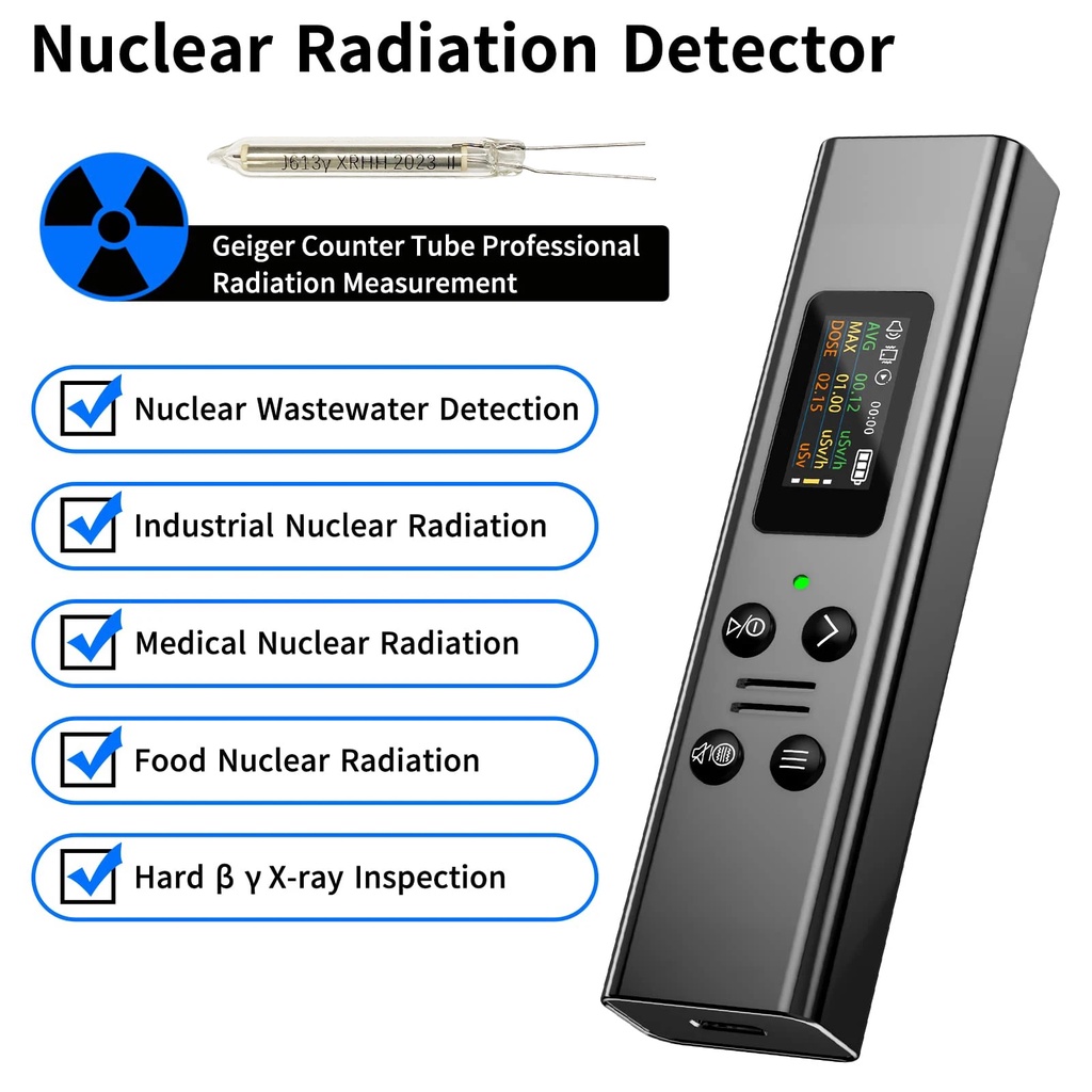 2023 NEW Geiger Counter Nuclear Radiation Detector Personal Dosimeter ...