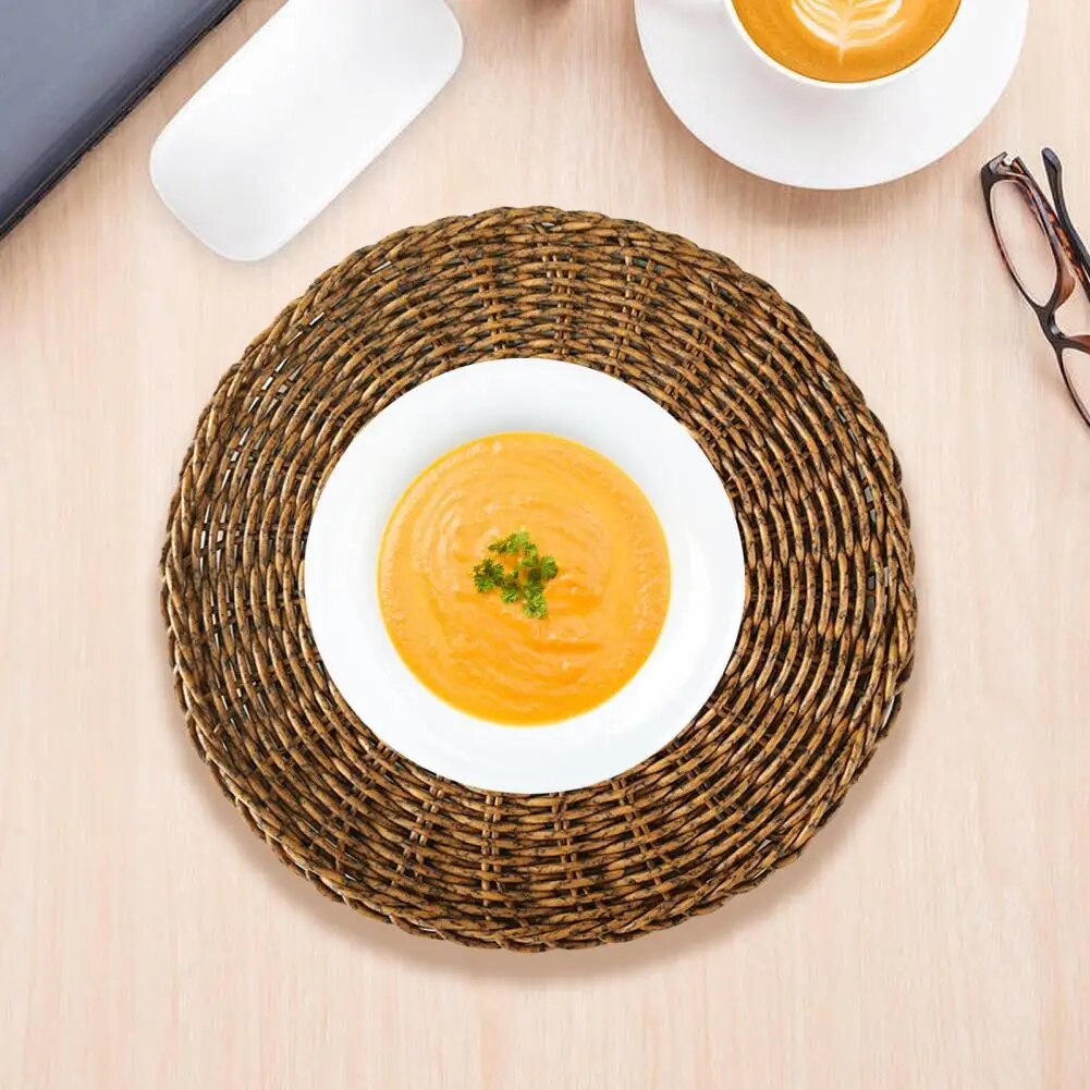【Table Placemat Mat Insulation Easy to Clean Non-slip Anti-scald Hand ...
