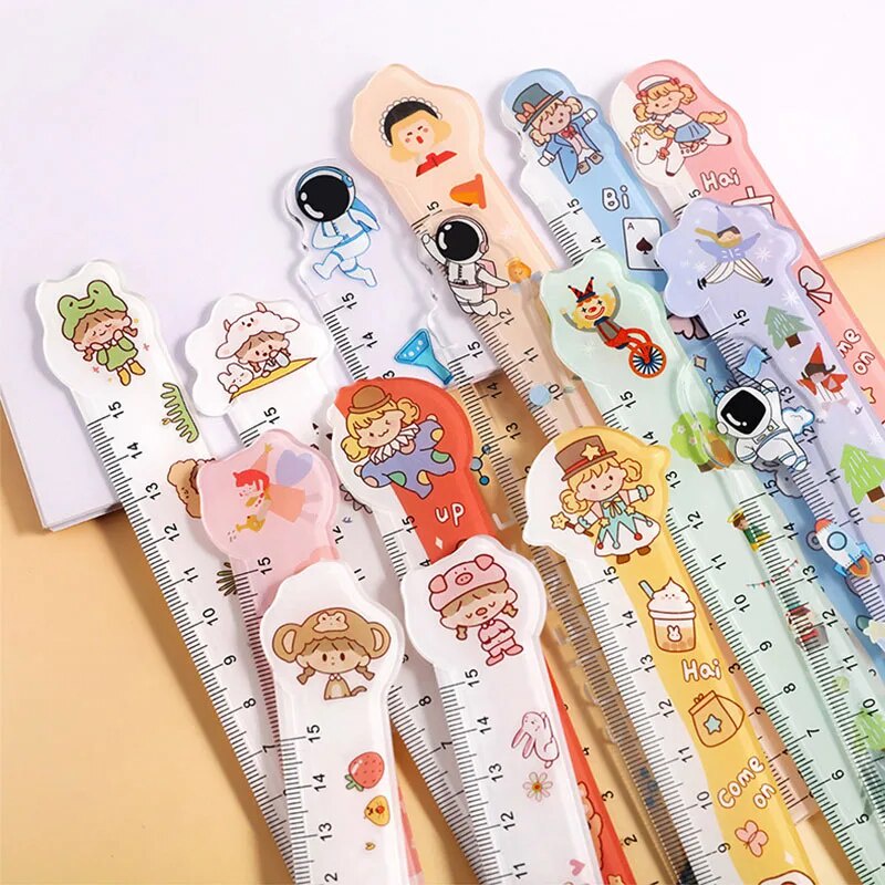 1pc 15cm Kawaii Child Ruler Learning Office Drawing Stude Truler ...