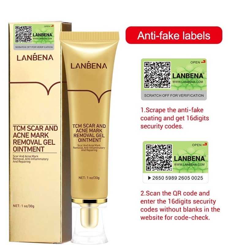 original Lanbena Tcm Acne Scar Mark Removal Gel Ointment 30G Shopee
