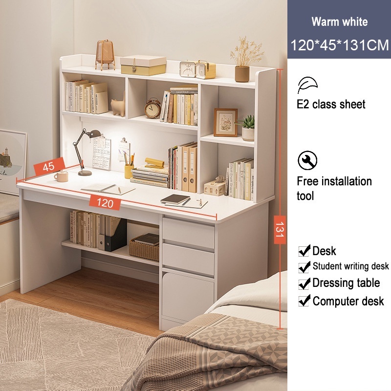 EXINHOME Study Table Desk Bookcase Bookshelf One Rental House 2022