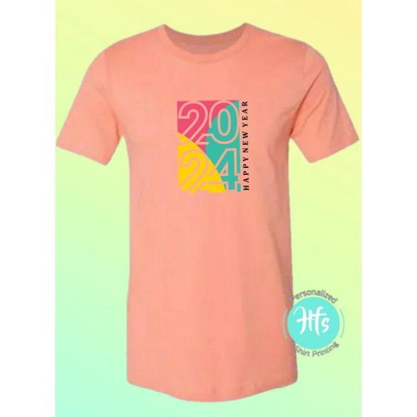 COLOR OF THE YEAR 2024 APRICOT CRUSH LUCKY COLOR NEW YEAR FAMILY TSHIRT