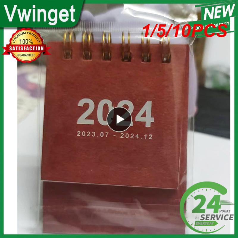 ♚1/5/10PCS Mini Desktop Calendar Portable Creative Memo Decoration