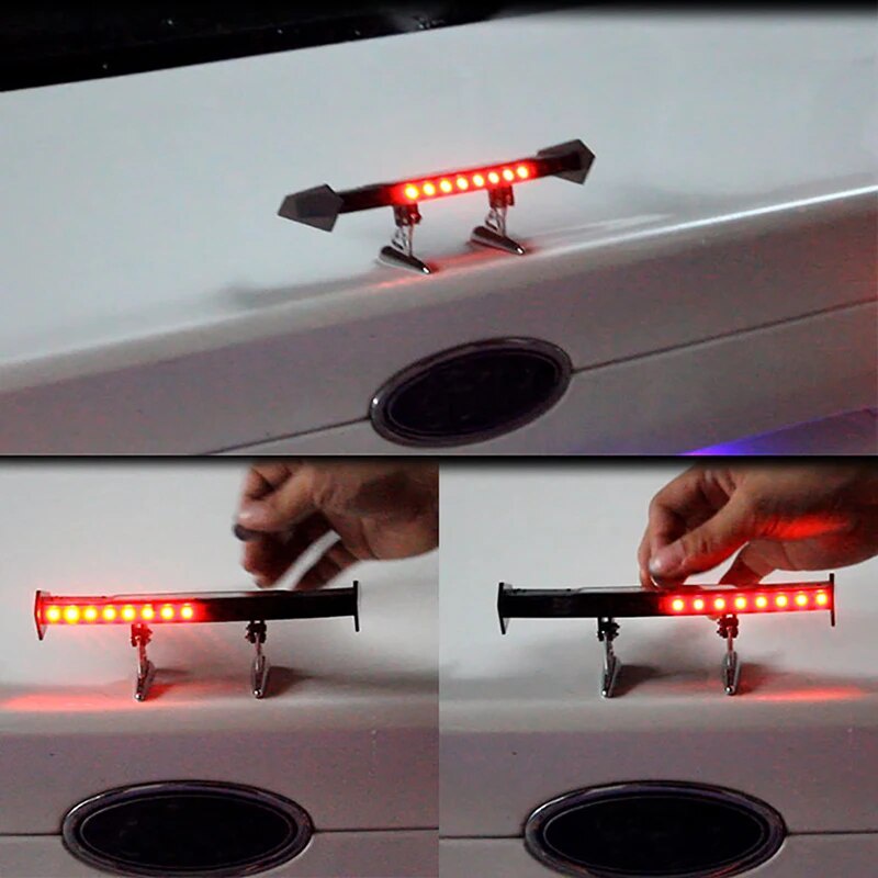 Solar LED Spoilers Car Warning Light Universal Rear Wing Spoiler 12V ...