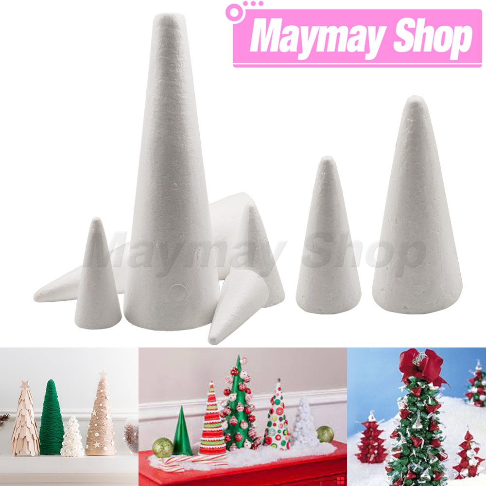 Christmas Polystyrene Styrofoam Cone Flat Foam Cone For Handmade Craft ...