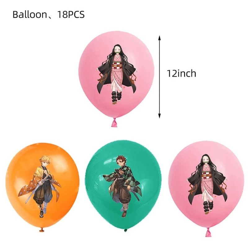 18pcs 12inches Demon Slayer Printed Balloons Latex | Shopee Philippines