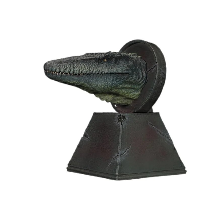 87l Nanmu Dinosaur Dragon Mosasaurus Lord of Abyss Head Busts Statue ...