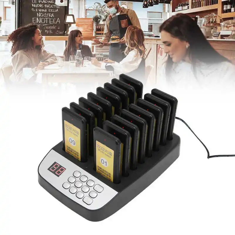 ★Restaurant Pager System 16 Pagers 1000 Meters Long Distance Strong