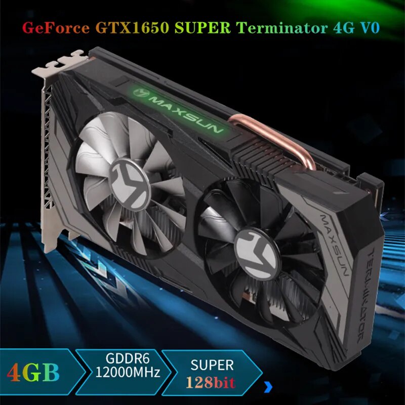 MAXSUN GTX 1650 Super 1650 Terminator 4GB DDR5 Graphic Card 1660 6GB ...