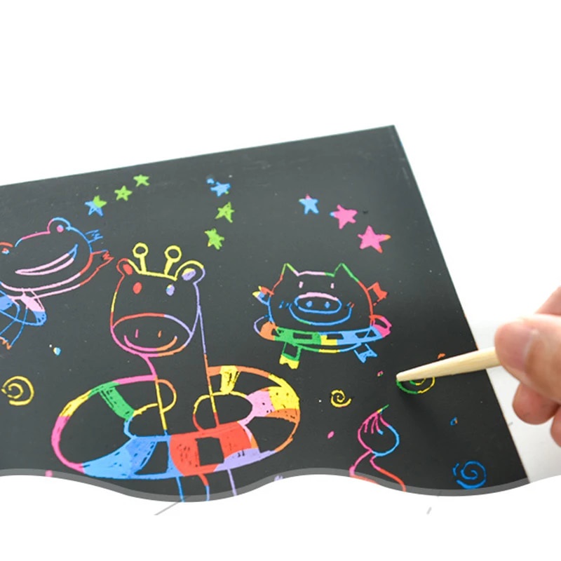 Scratch Paper Art Set Rainbow Magic Scratch Off Crafts Supplies Kits ...