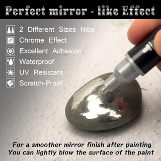 Liquid Mirror Chrome Marker Paint Pen DIY Silver Art Liquid Mirror ...