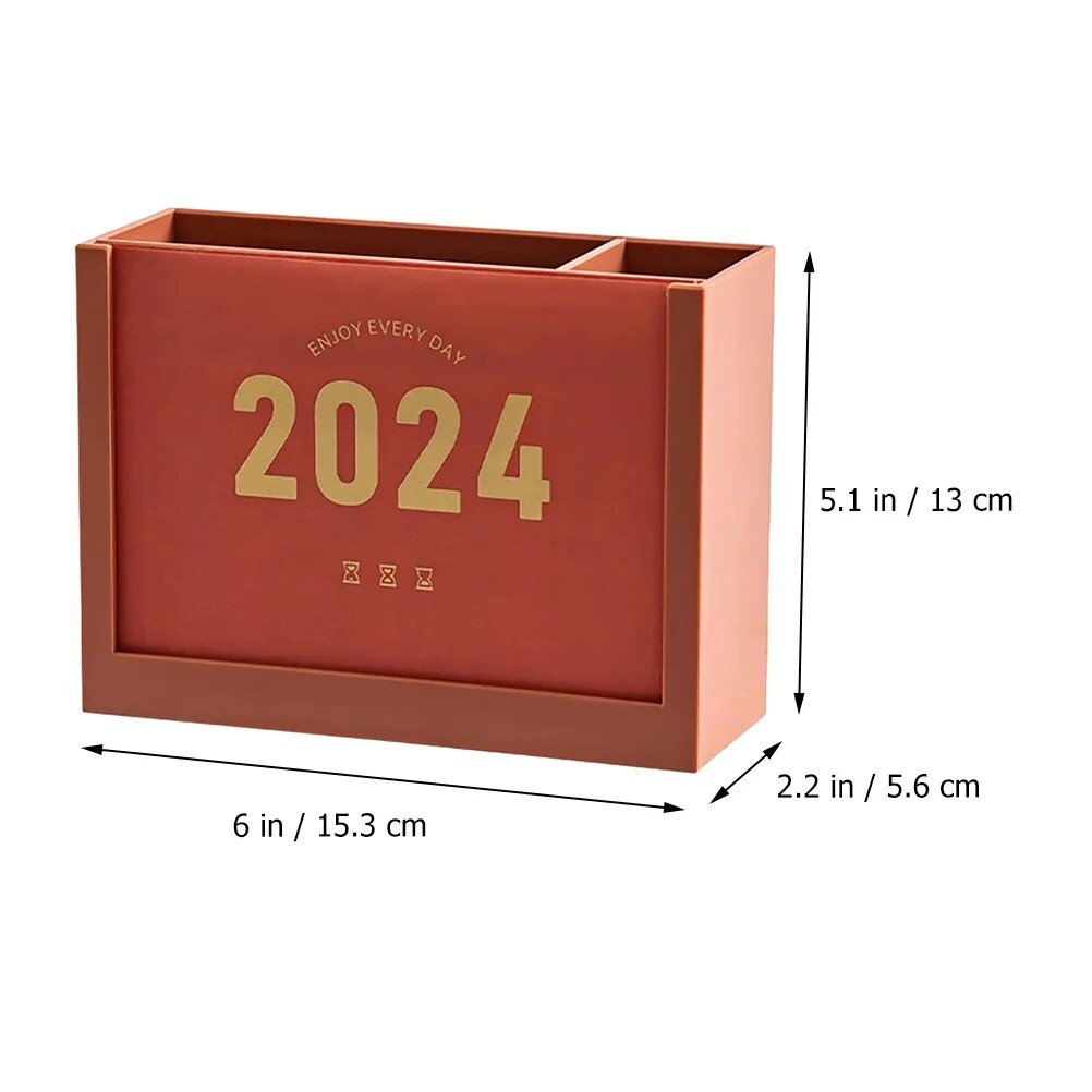 Desk Calendar Calendars Office Standing Monthly Phone Storage Case ...