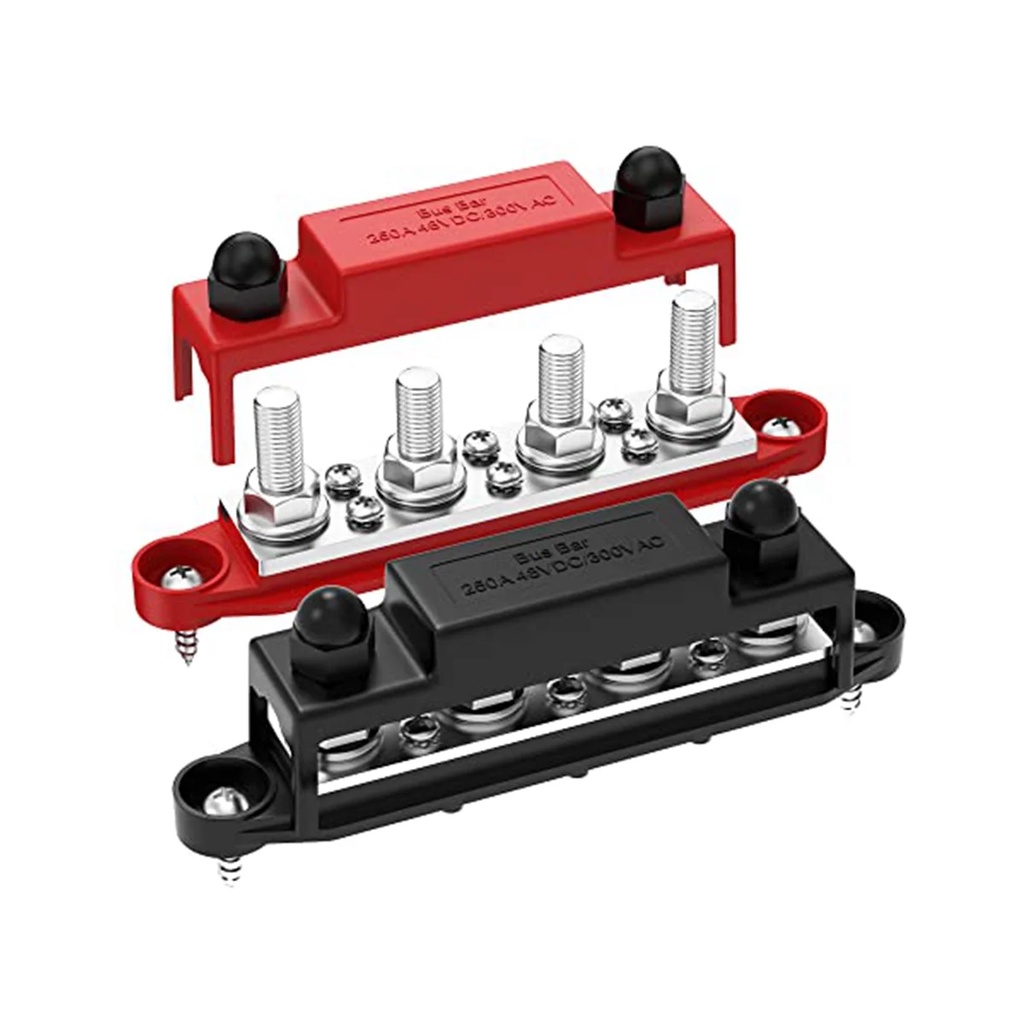 ☺250A 12V Bus Bar Battery Power Distribution Block Car Audio 12 Volt DC