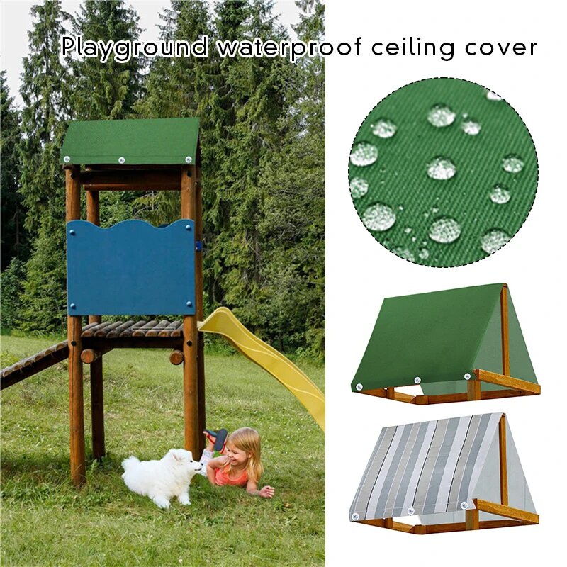 Heavy Duty Waterproof Swing Set Replacement Tarp Cover Playground Roof ...
