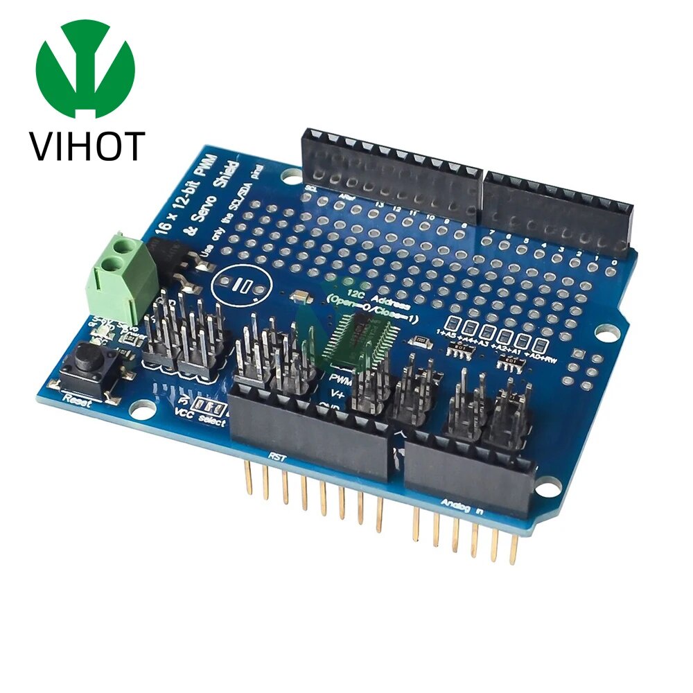 Servo shield 16 Channel 12-bit PWM/Servo Driver-I2C interface PCA9685 ...