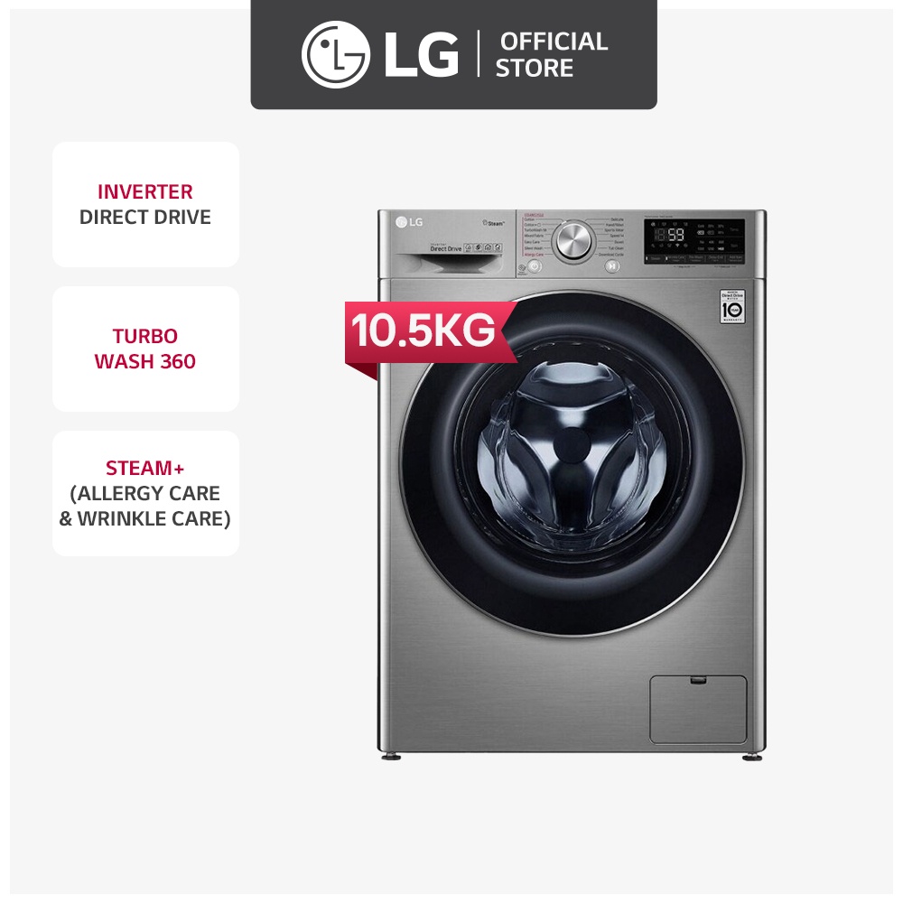 LG Washing Machine AI DD Front Load 10.5kg Washer FV1450S3V | Shopee ...