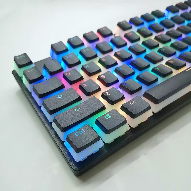 Pudding Translucency Keycaps 130 Keys Double-skin Milk Mechanical ...