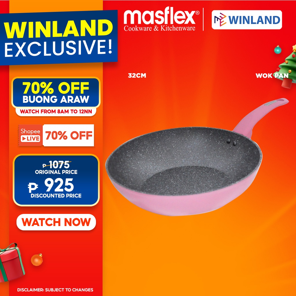 Masflex by Winland Spectrum Aluminum Non Stick Induction Wok Pan 32cm