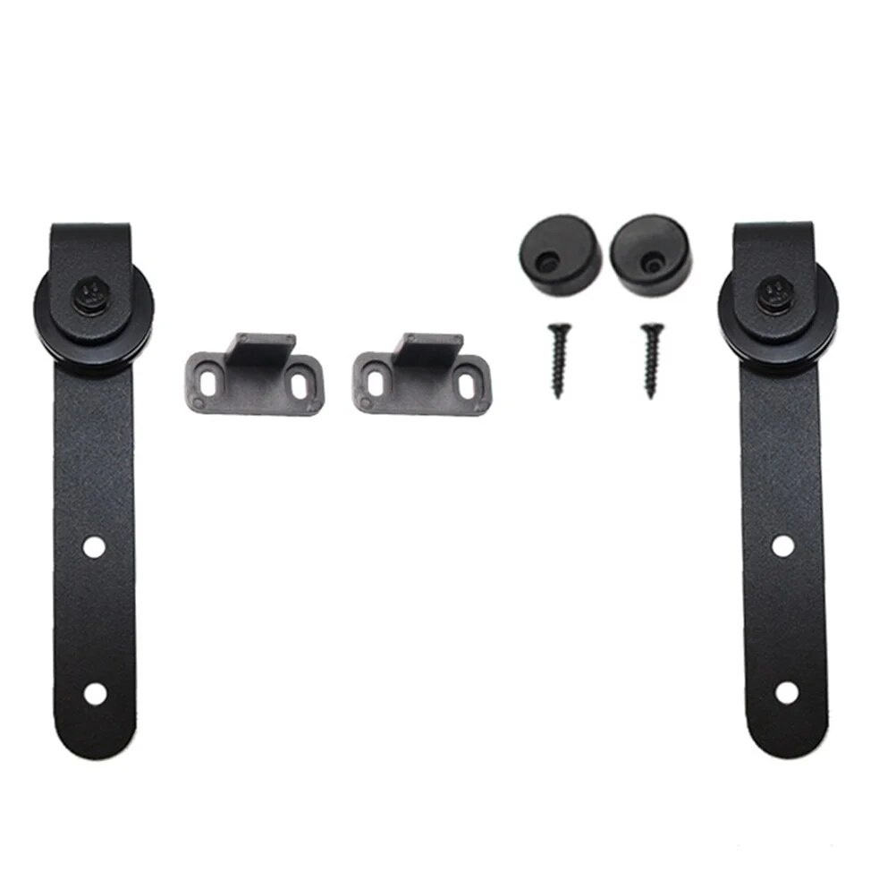 Rustic Single Track Bypass Barn Door Rail Sliding Gate Kit Warehouse ...