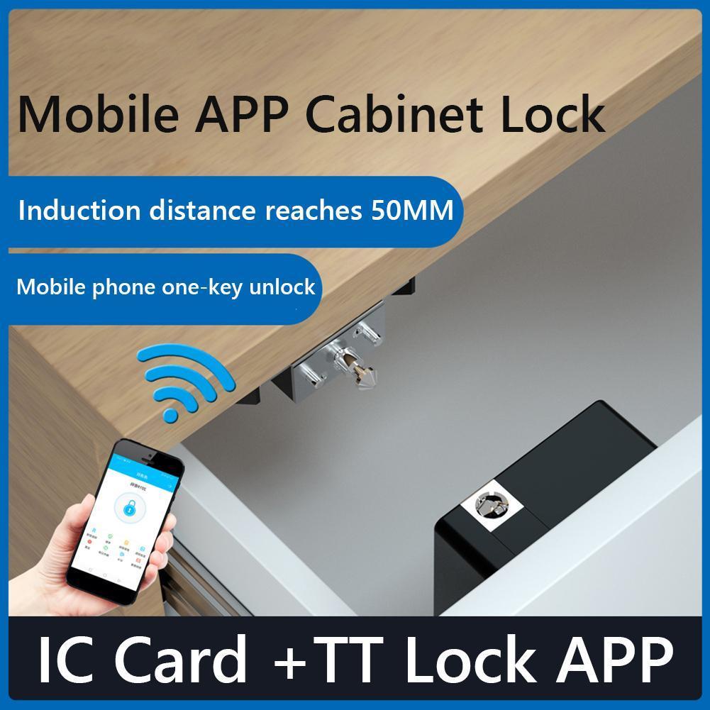 T8 Invisible Cabinet Lock Intelligent IC Card TTLock APP Cabinet Locker ...
